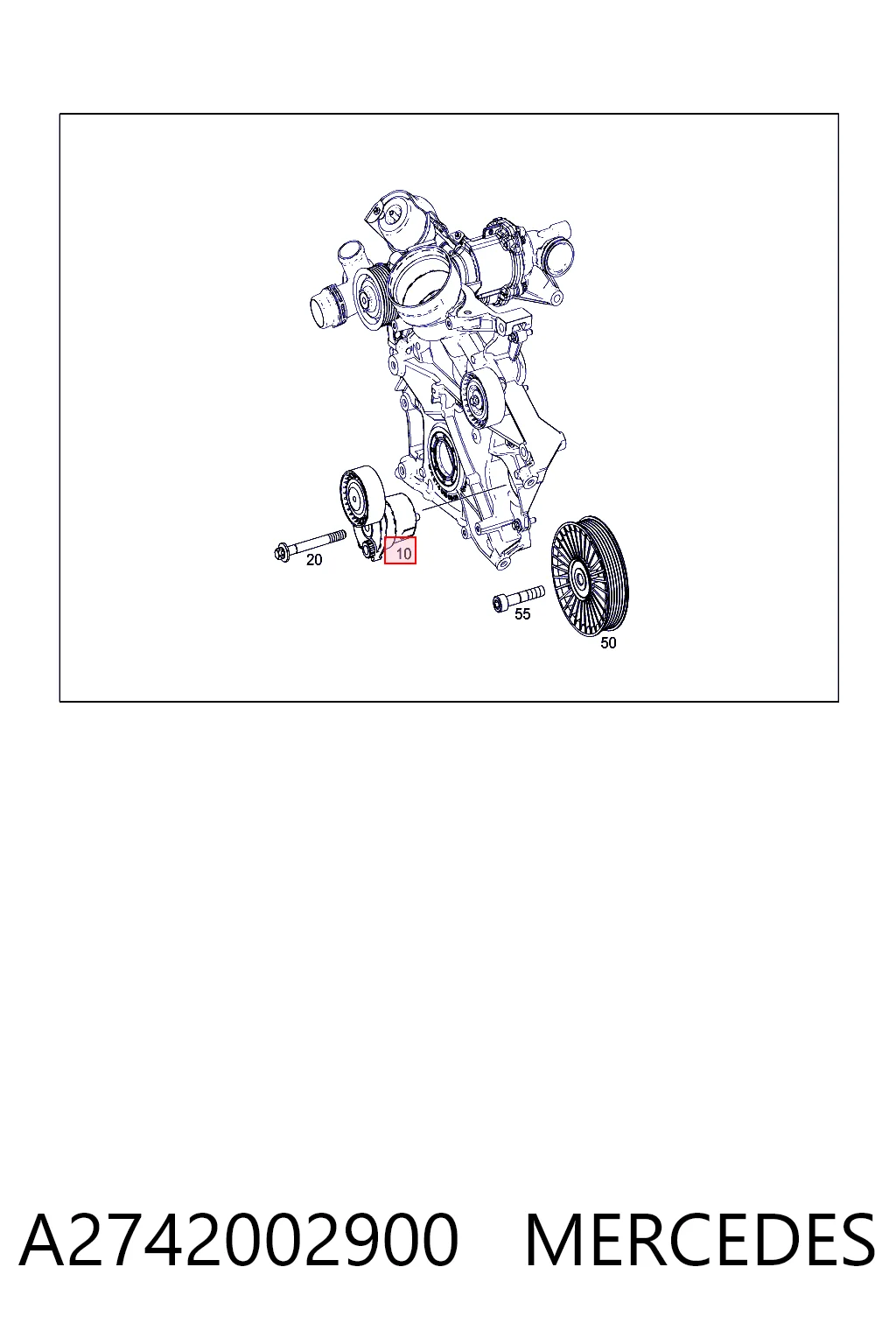 Tensor de la correa trapecial poli v para Mercedes E (W213)