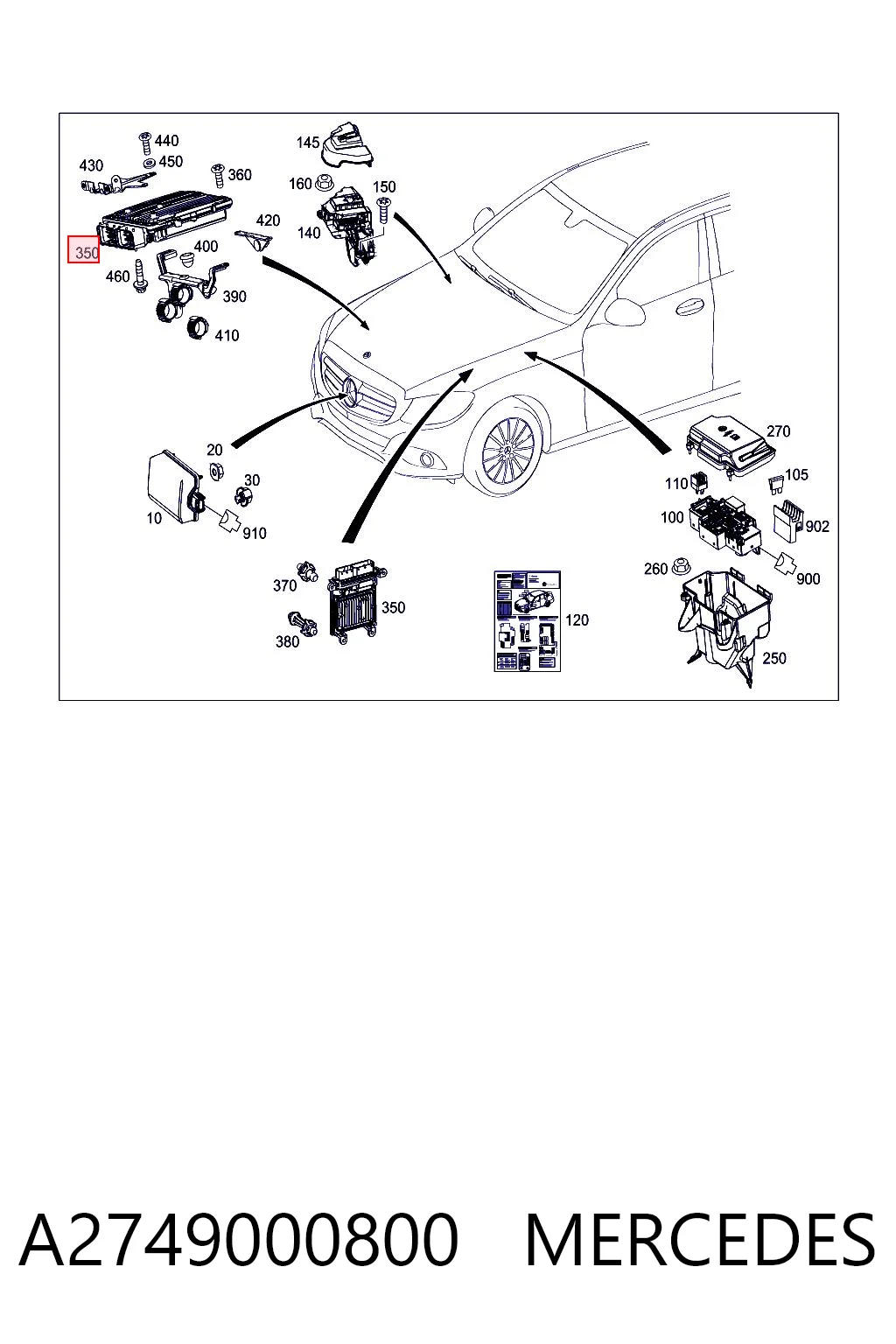A2749000800 Mercedes Centralina Del Motor