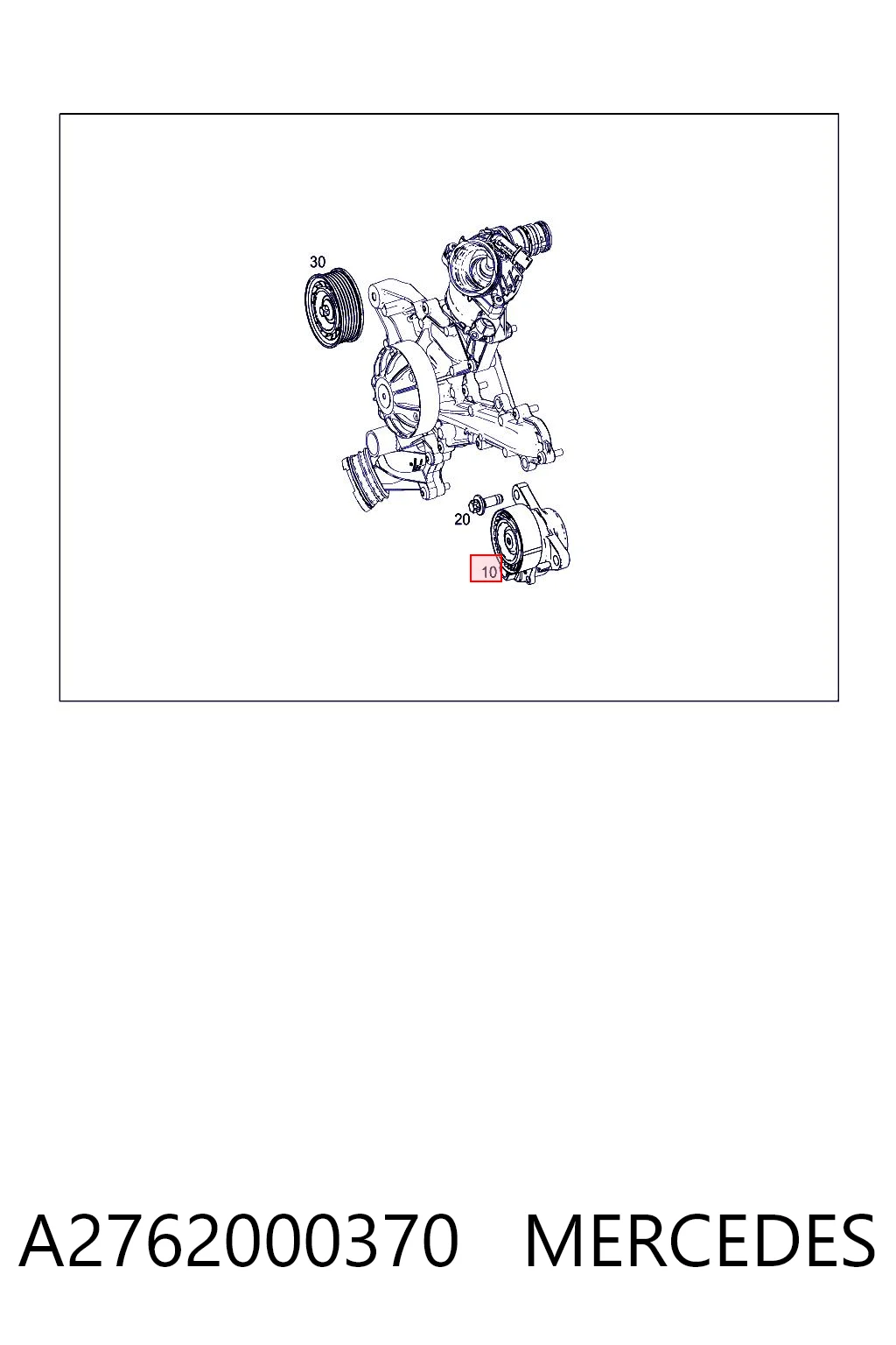 A2762000370 Mercedes Tensor de correa de alternador