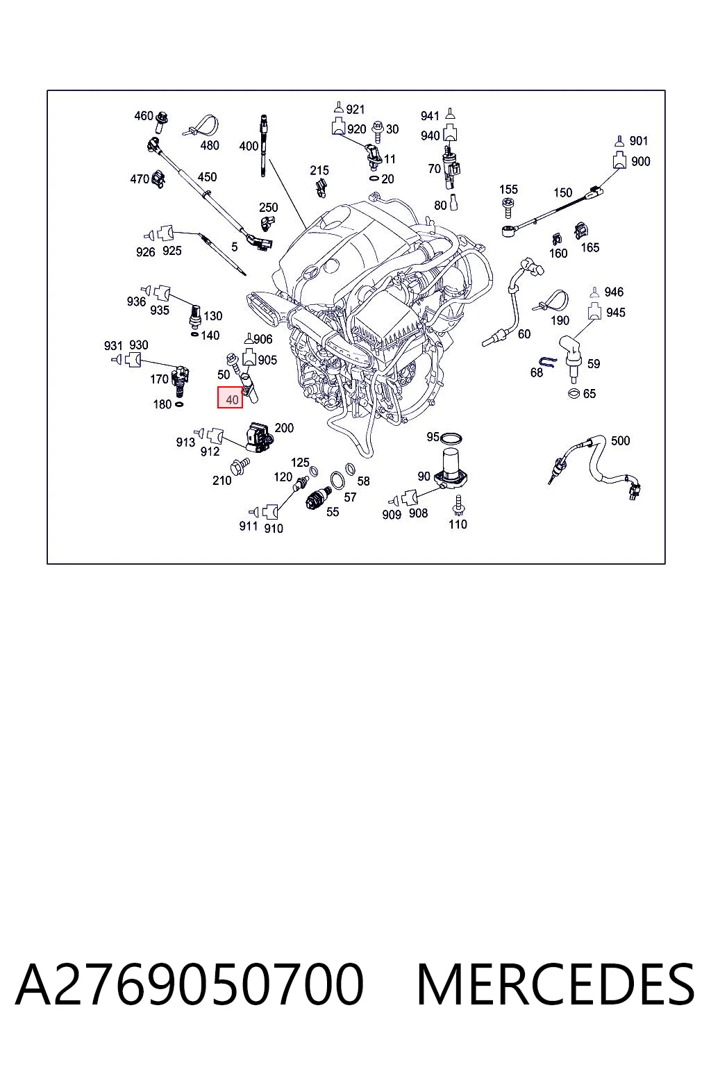 A2769050700 Mercedes Sensor de posición del cigüeñal