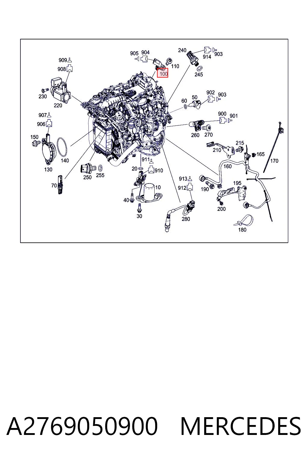 A2769050900 Mercedes Sensor posición arbol de levas