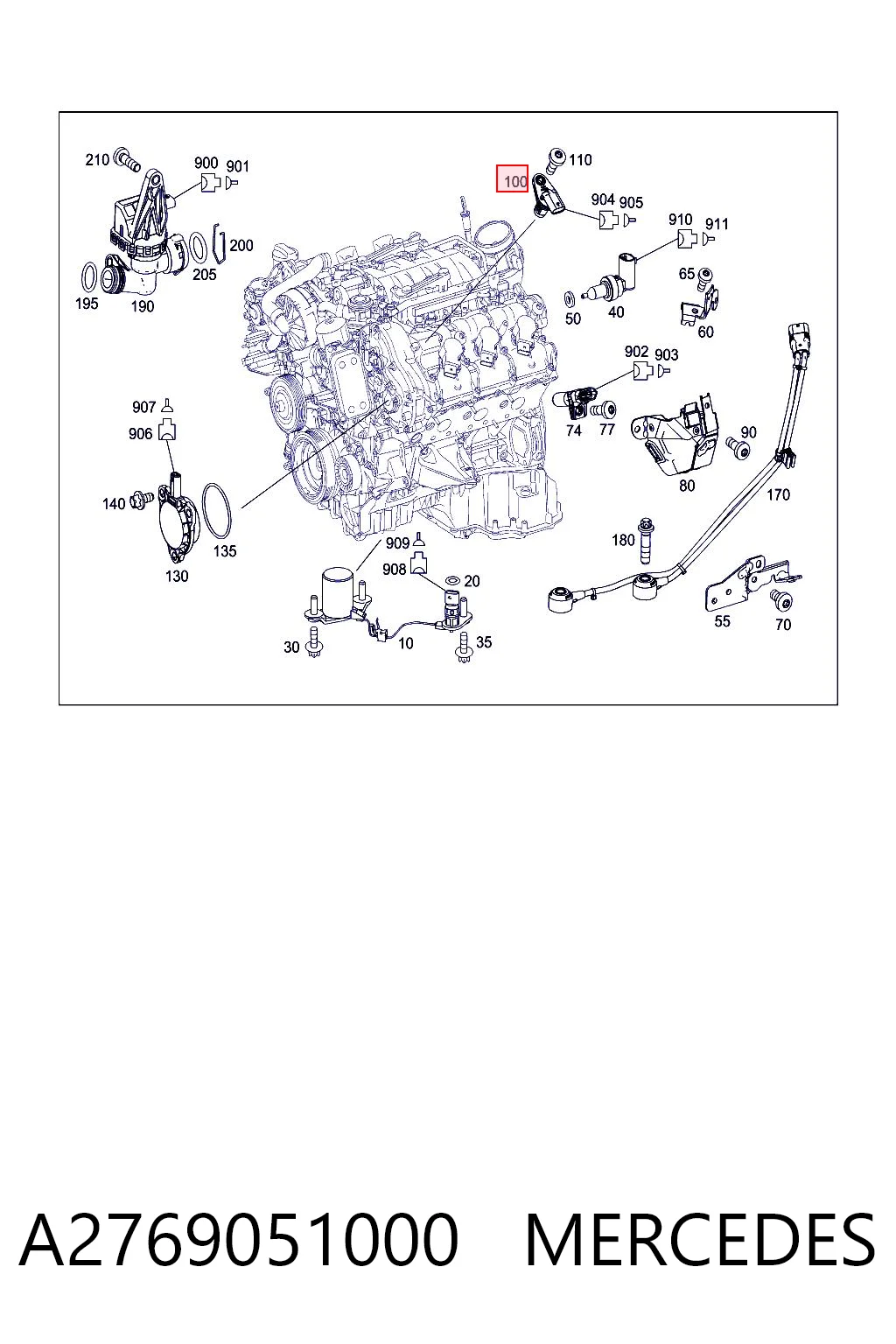 A2769051000 Mercedes Sensor posición arbol de levas
