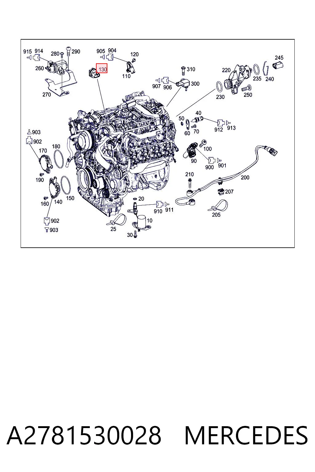 A2781530028 Mercedes Sensor de presión de combustible