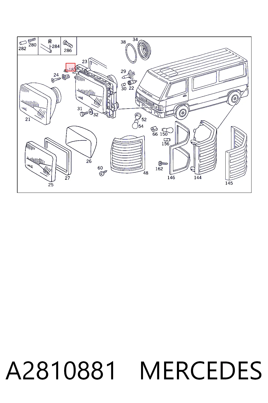 Comprar A2810881 VAG Faro derecho