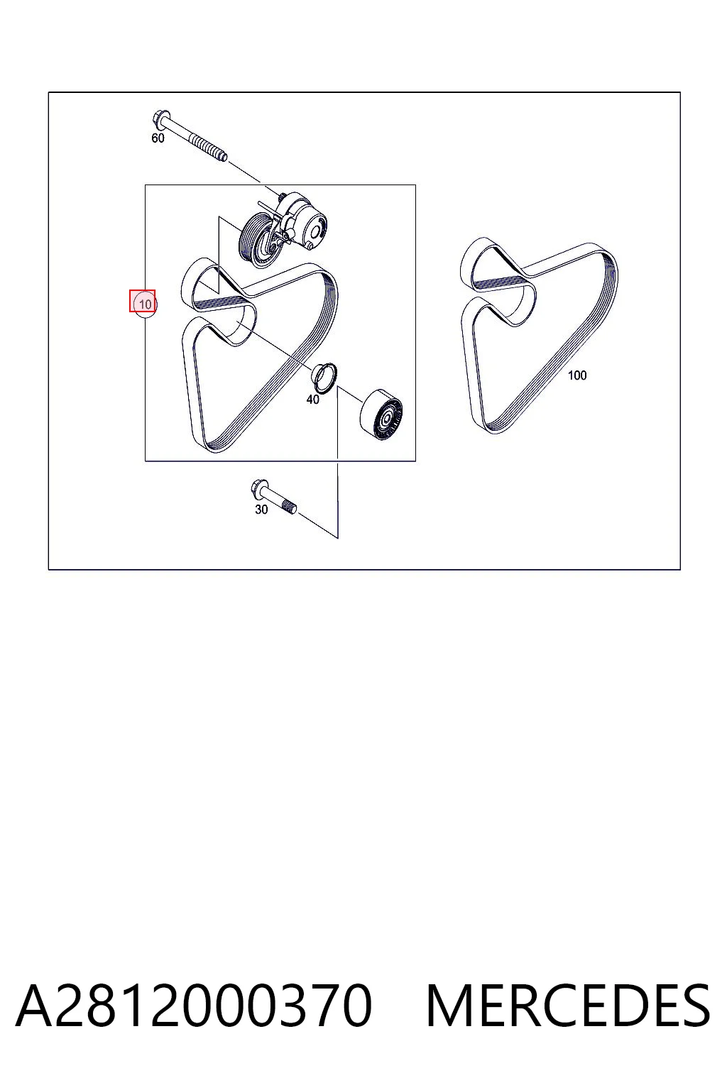 Correa de transmisión para Smart FORFOUR 453