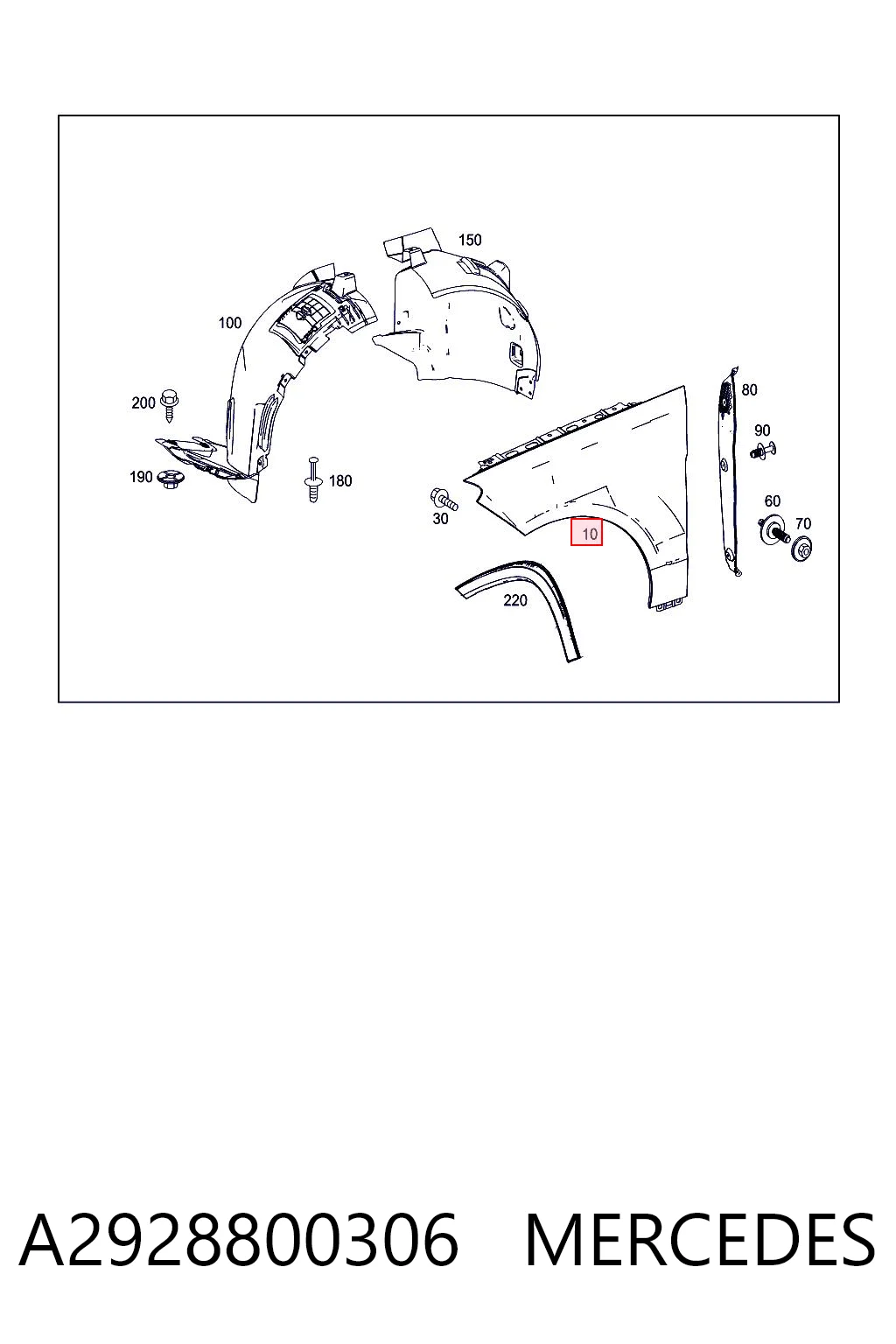Comprar Aleta delantera izquierda Mercedes ML/GLE  C292 a bajo precio