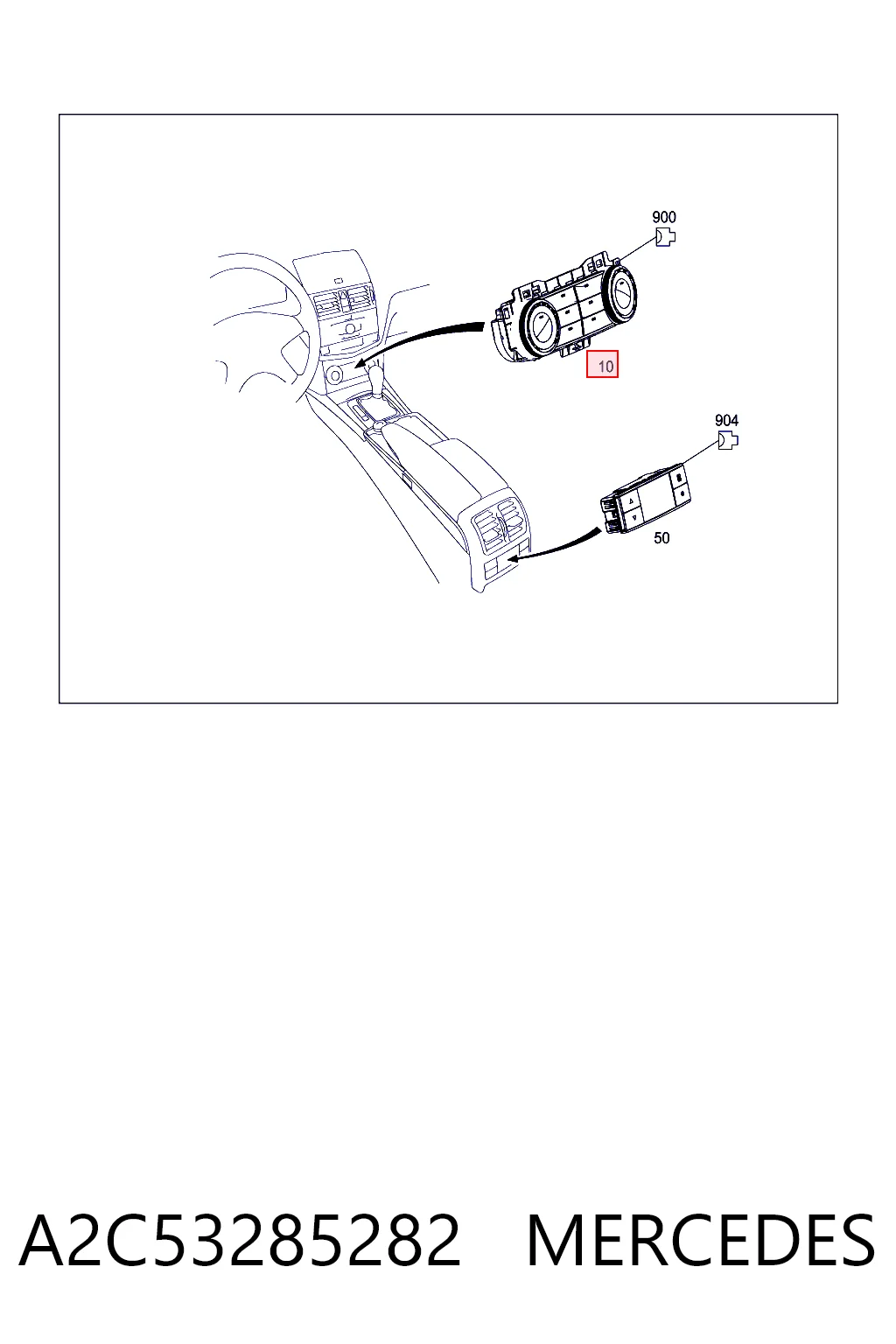 Comprar Unidad de control aire acondicionado Mercedes C  W204