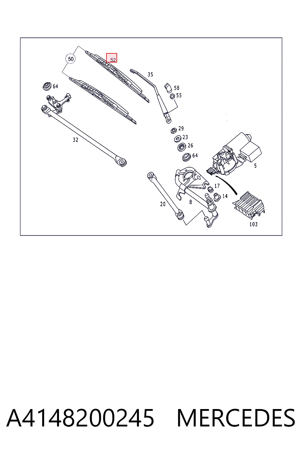 Limpiaparabrisas para Mercedes A W169