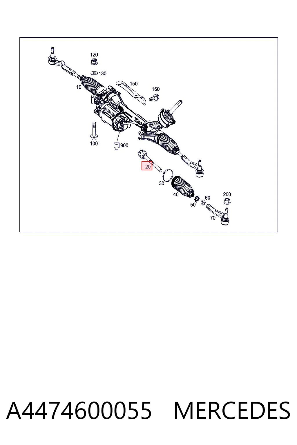 A4474600055 Mercedes Barra de direccion coche