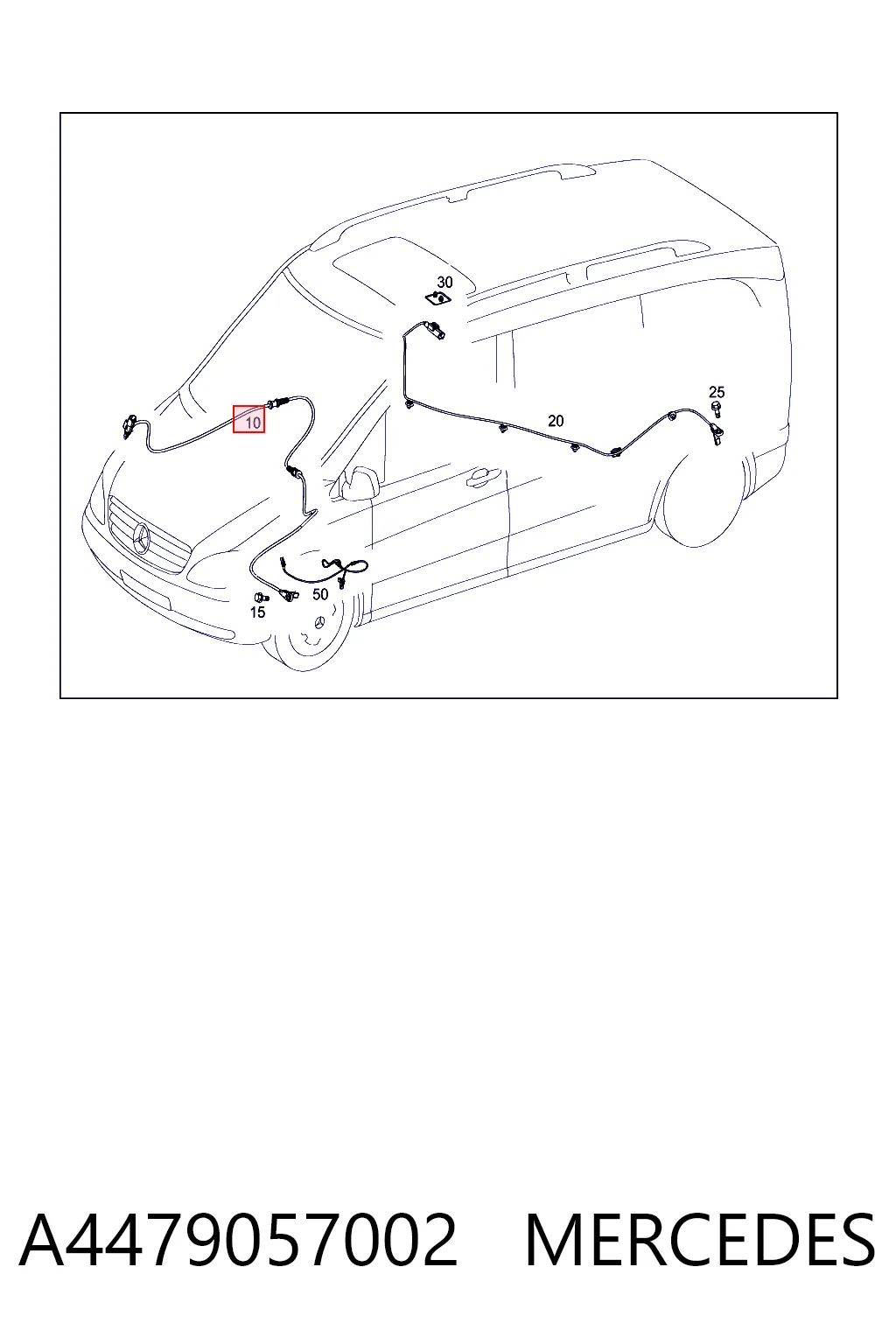 A4479057002 Mercedes Sensor de freno, delantero derecho
