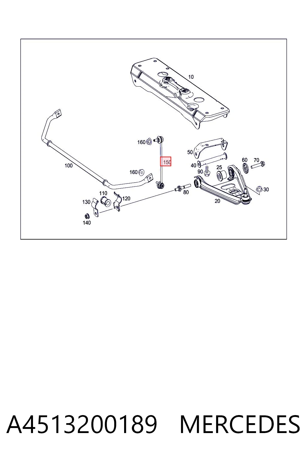 Soporte de la barra estabilizadora delantera FORTWO  coupé (2007-2026) original desde 17,48 €