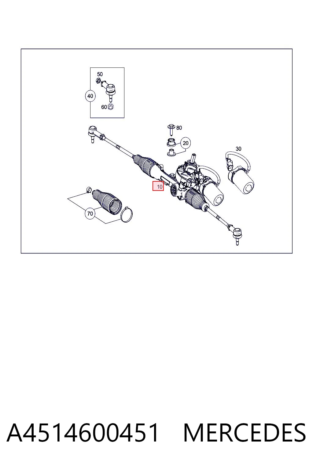  Cremallera de dirección Smart FORTWO 
