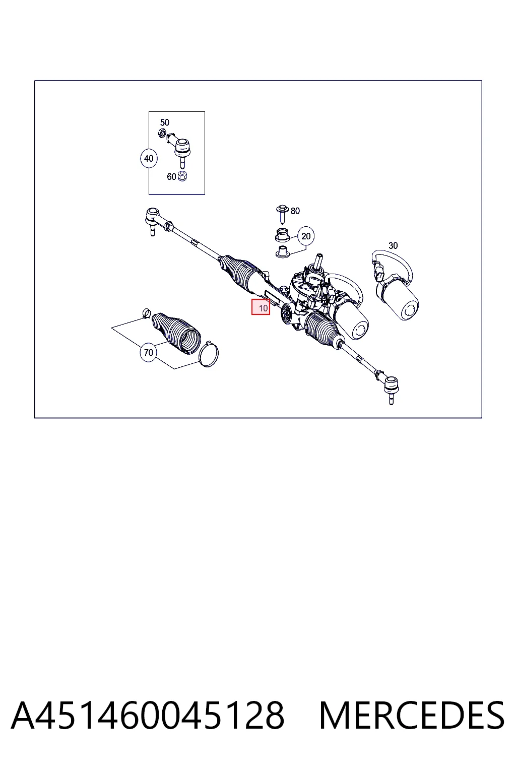 Cremallera caja de direccion Smart FORTWO  (2007-2026)
