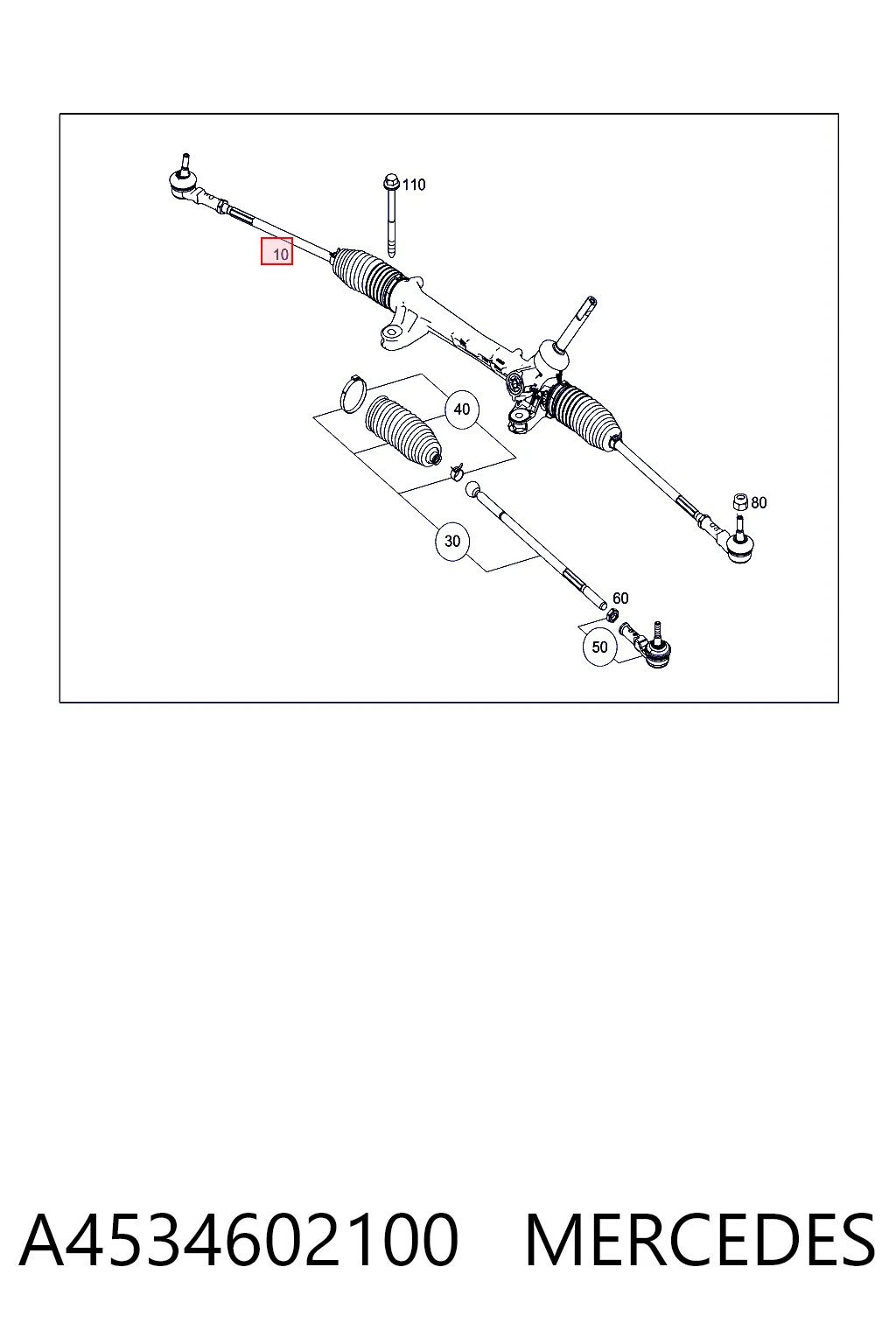  Cremallera de dirección Smart FORFOUR 