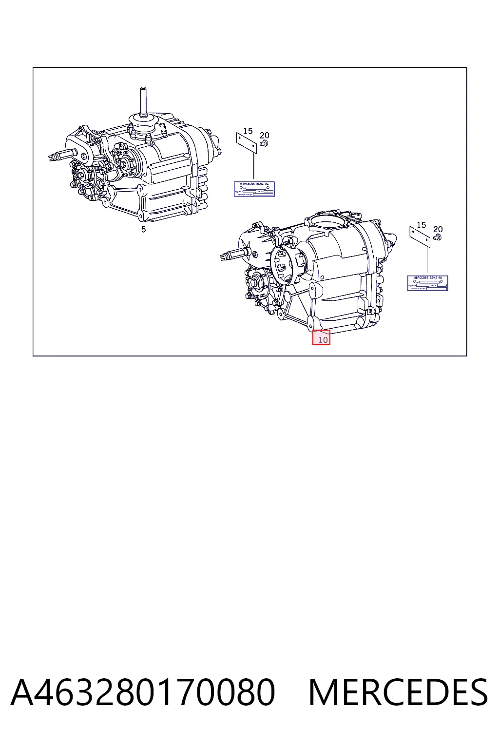 Caja de transferencia para Mercedes G W463