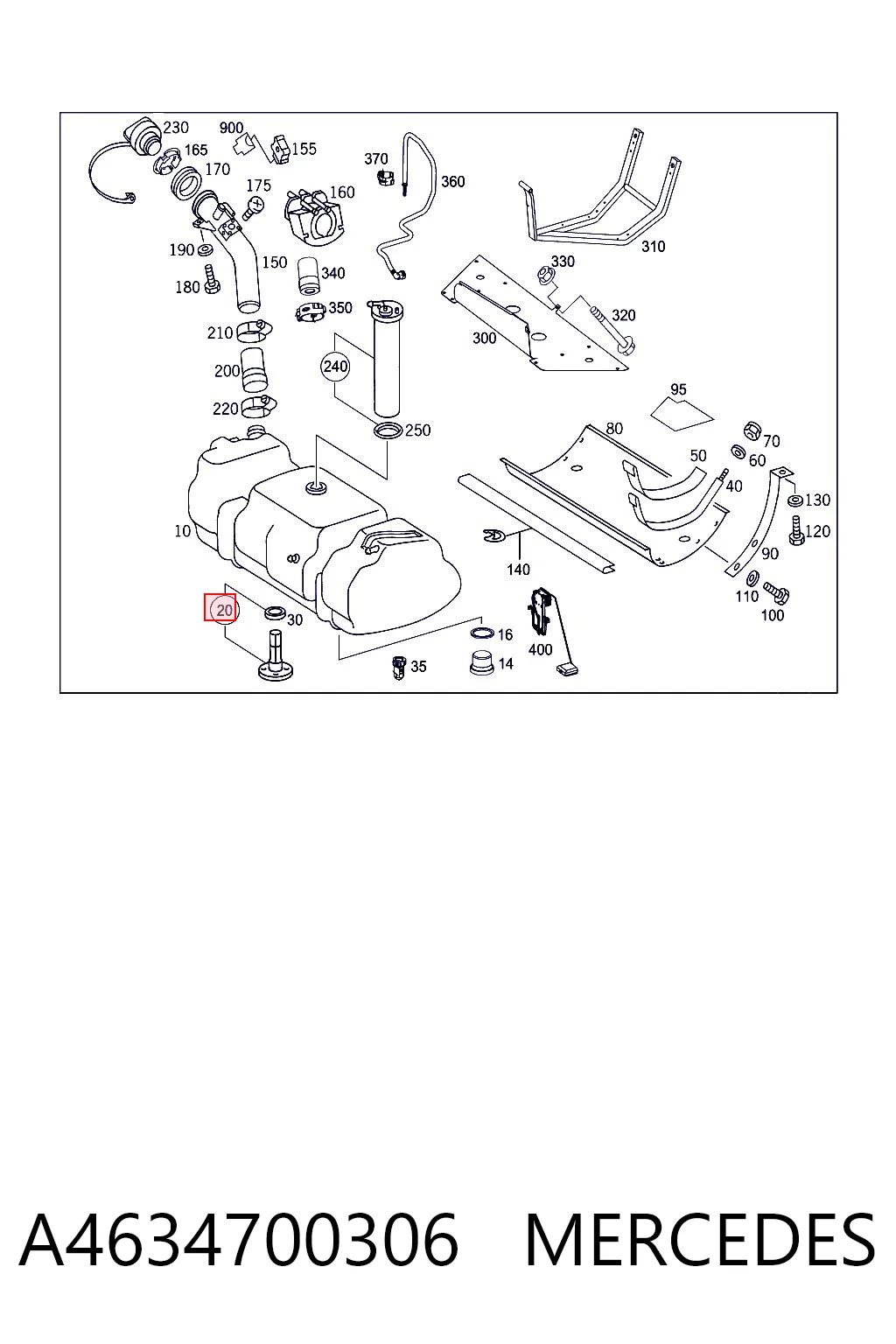 Filtro de combustible MERCEDES A4634700306