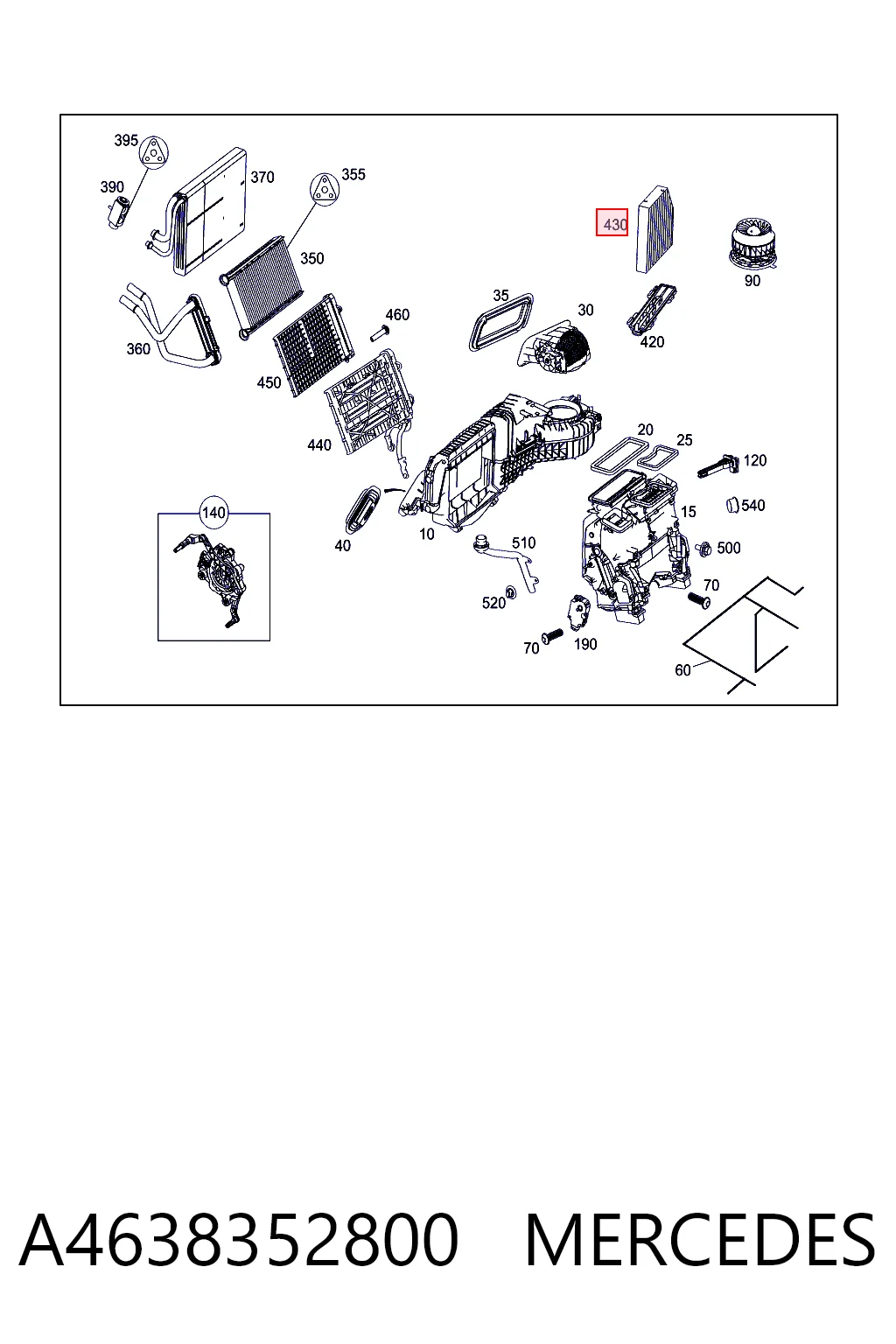 A4638352800 Mercedes Filtro antipolen