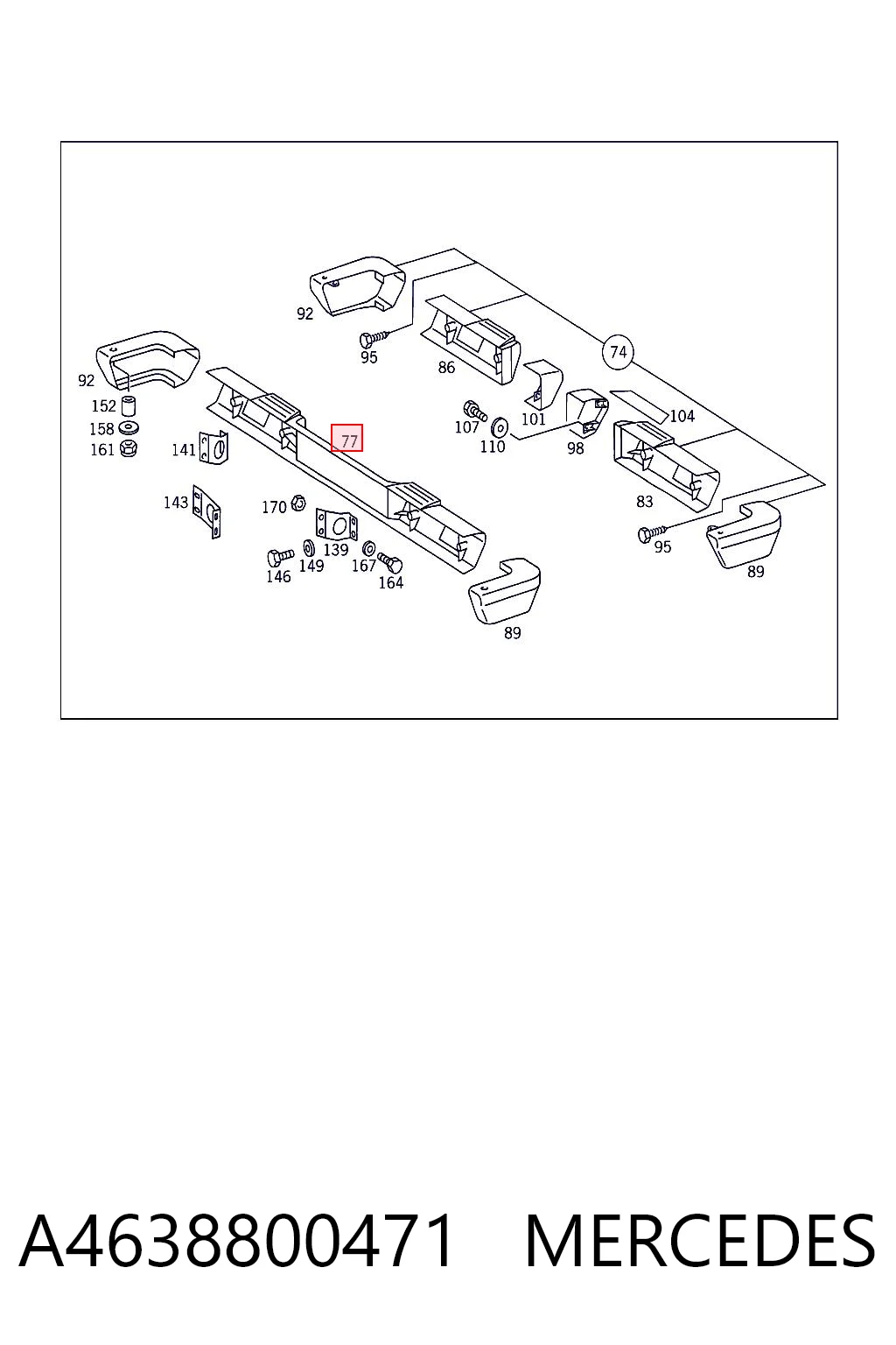 Comprar Parachoques trasero Mercedes G  W463 a bajo precio