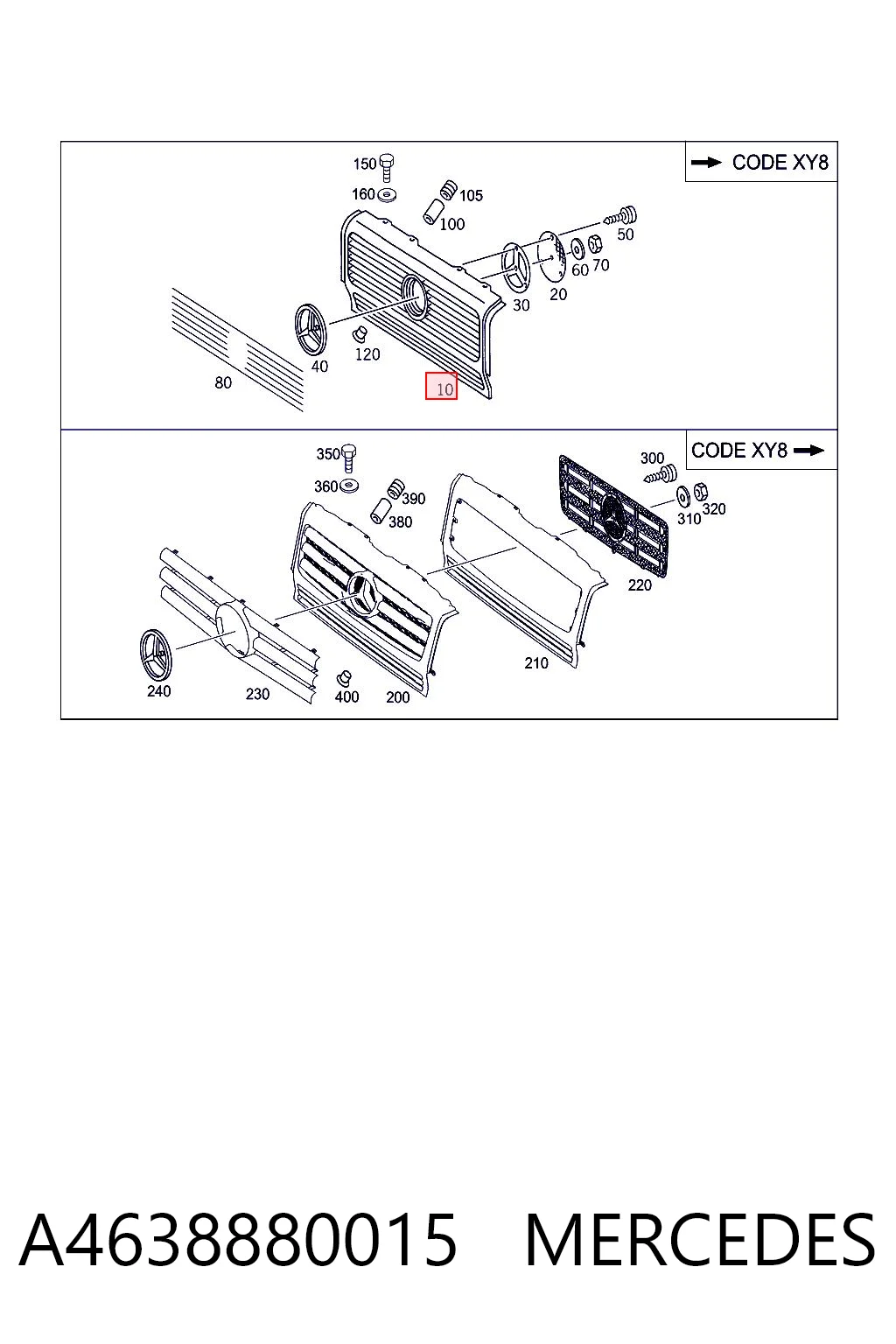 Comprar Parrilla Mercedes G I W463