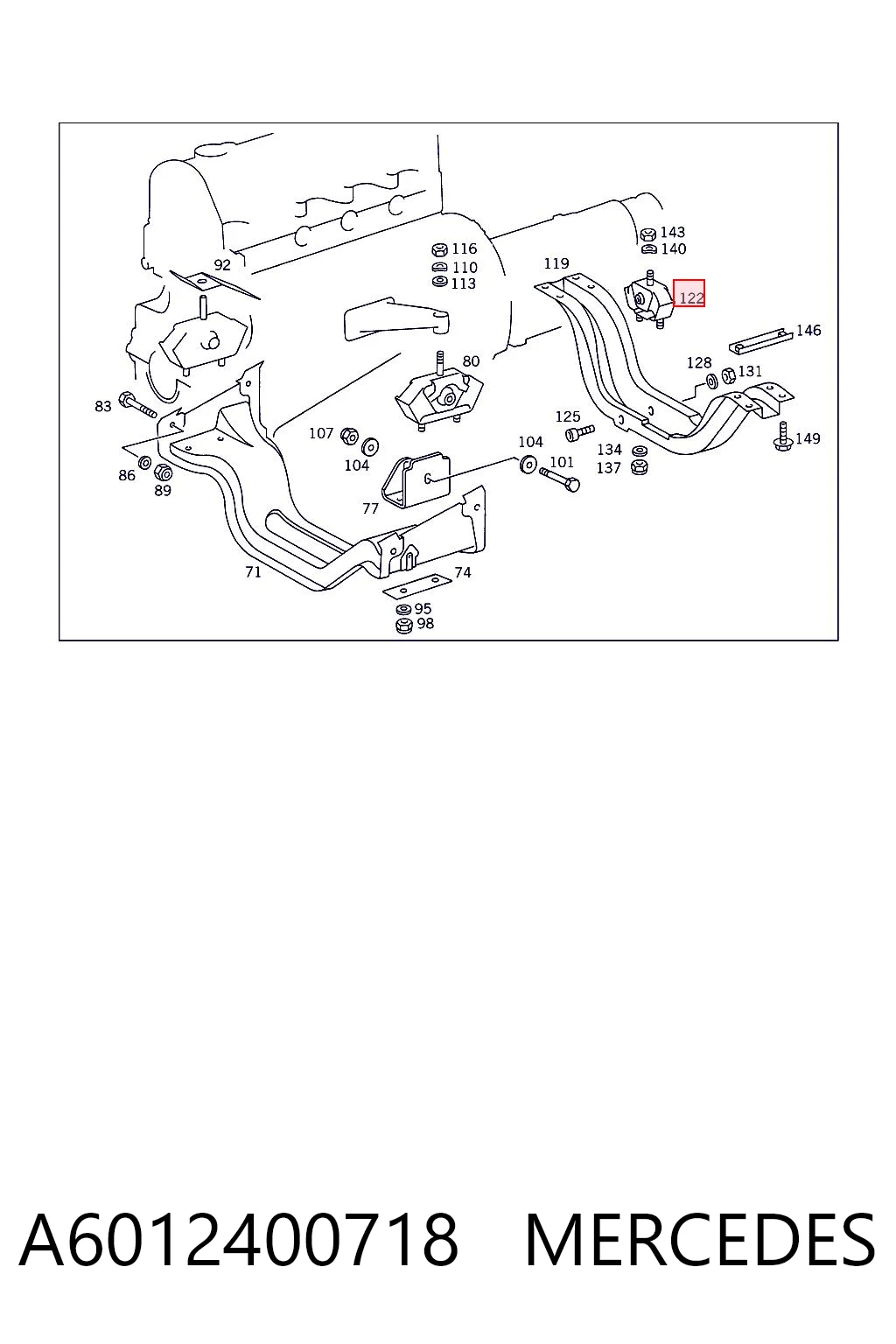 Taco de caja de cambios para Mercedes Bus 207-310 602