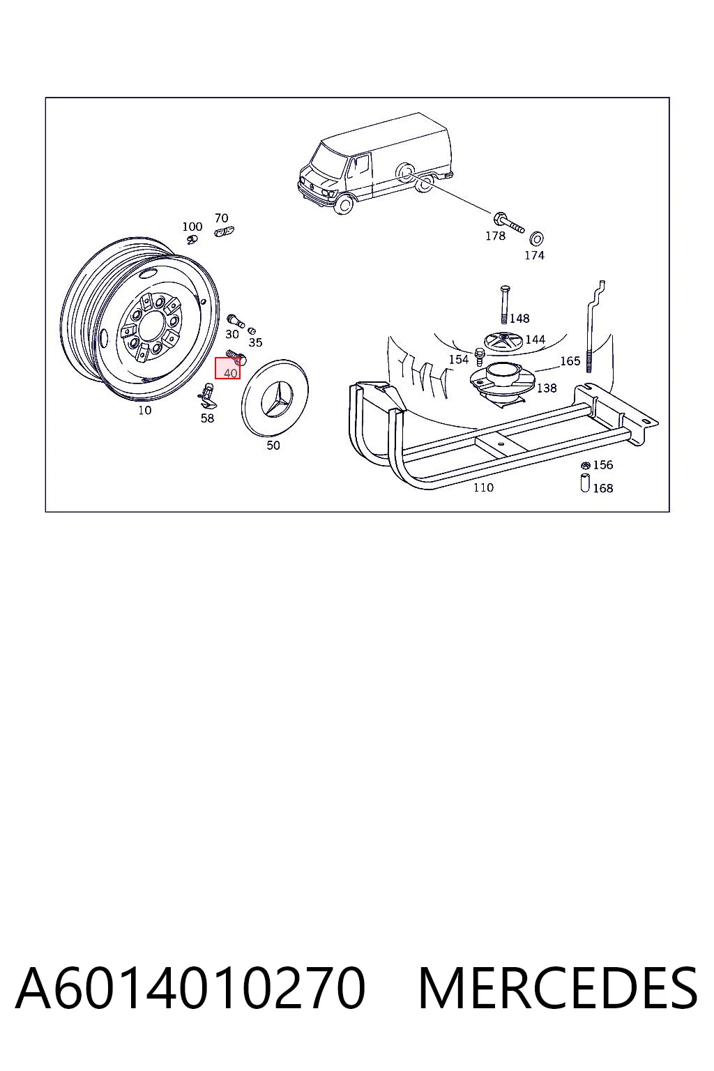 Comprar Tornillo de rueda Volkswagen LT 28-35 II 2DB, 2DE, 2DK