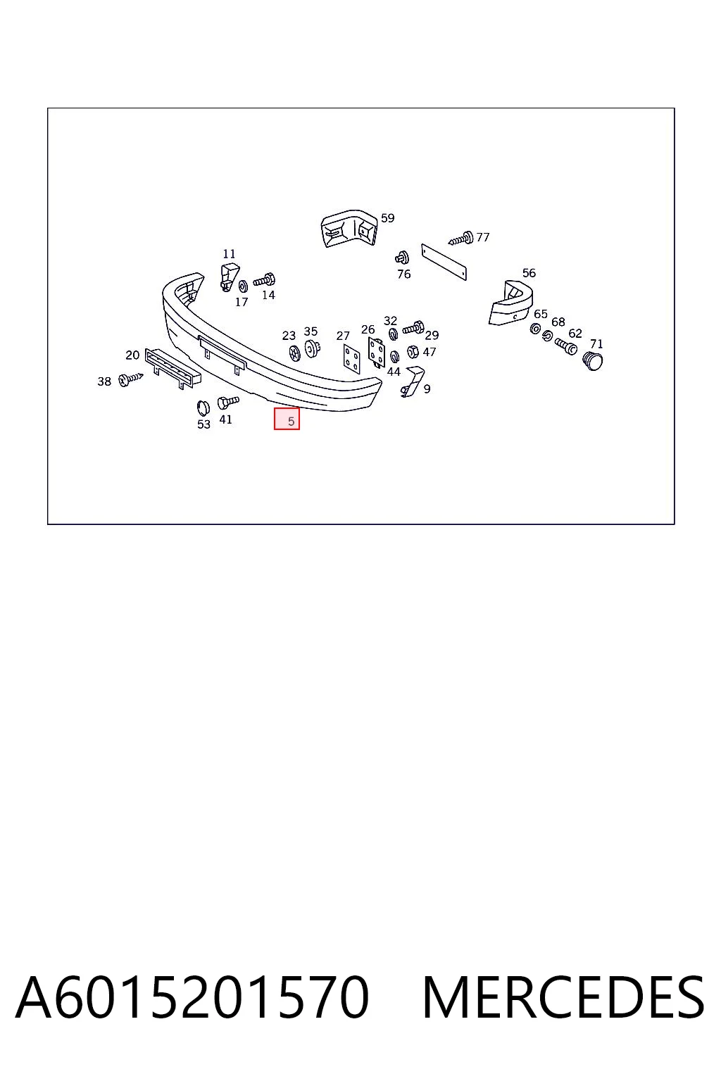 Comprar Parachoques delantero Mercedes Bus 207-310  601 a bajo precio
