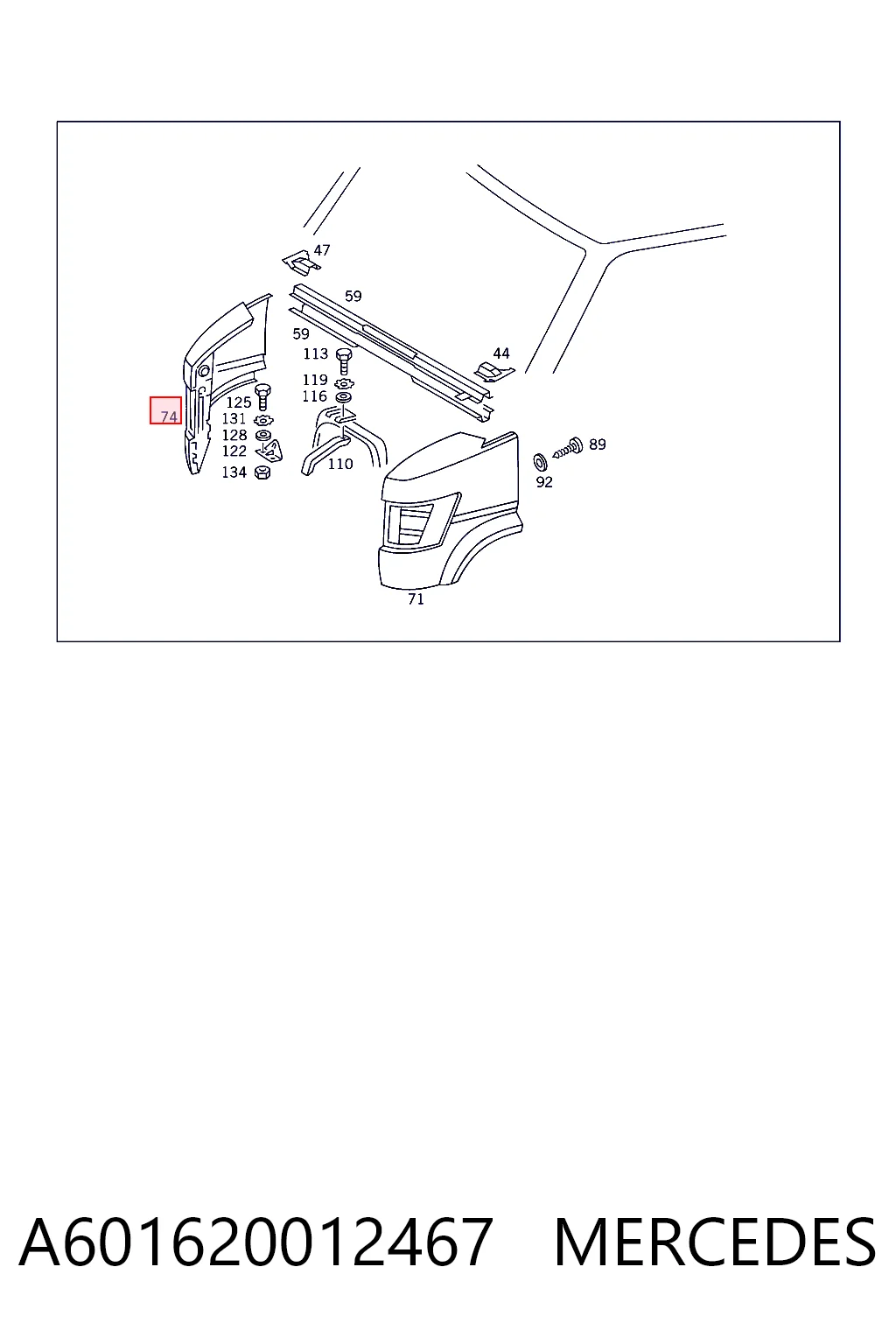 Comprar Aleta delantera derecha Mercedes Bus 207-310  601 a bajo precio