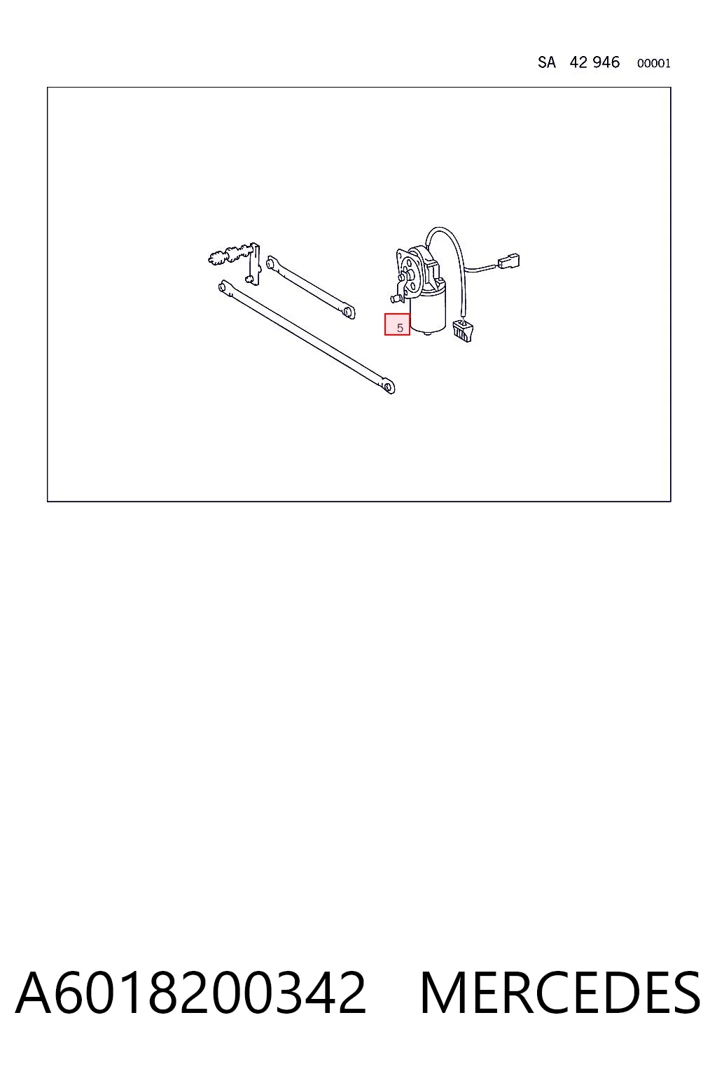 Comprar Motor del limpiaparabrisas Mercedes Bus 207-310 601 a bajo precio
