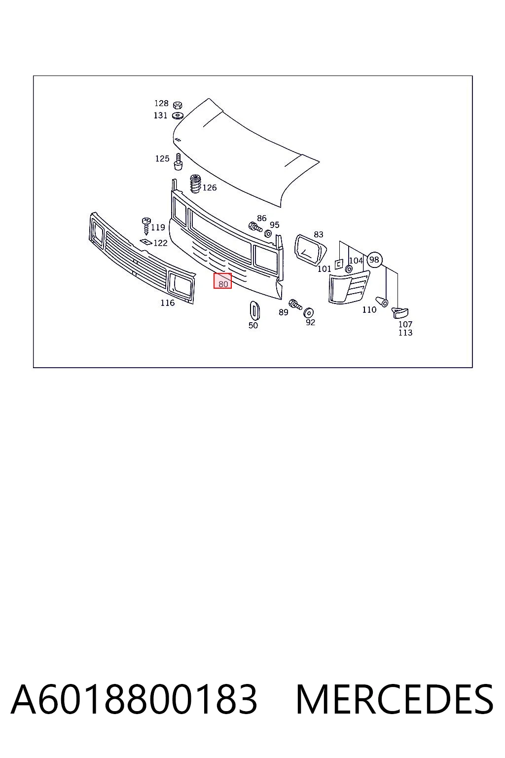 Comprar Soporte de radiador Mercedes Bus 207-310  601