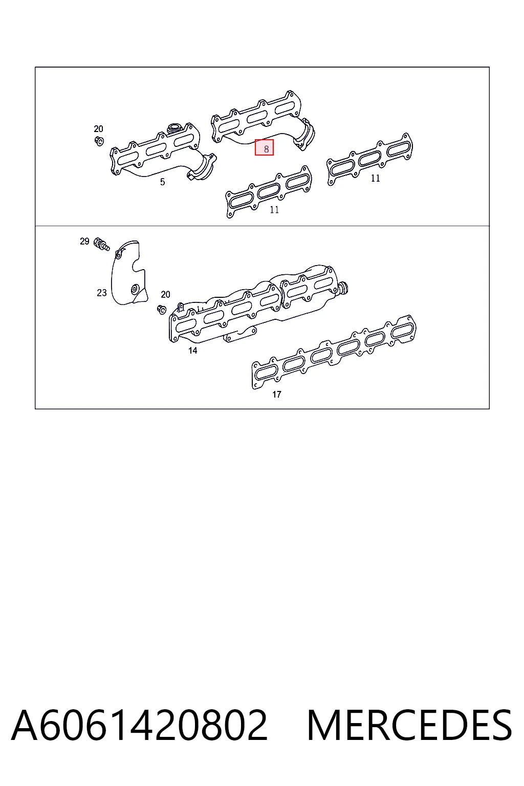 Comprar Colector de escape Mercedes E  S124 a bajo precio