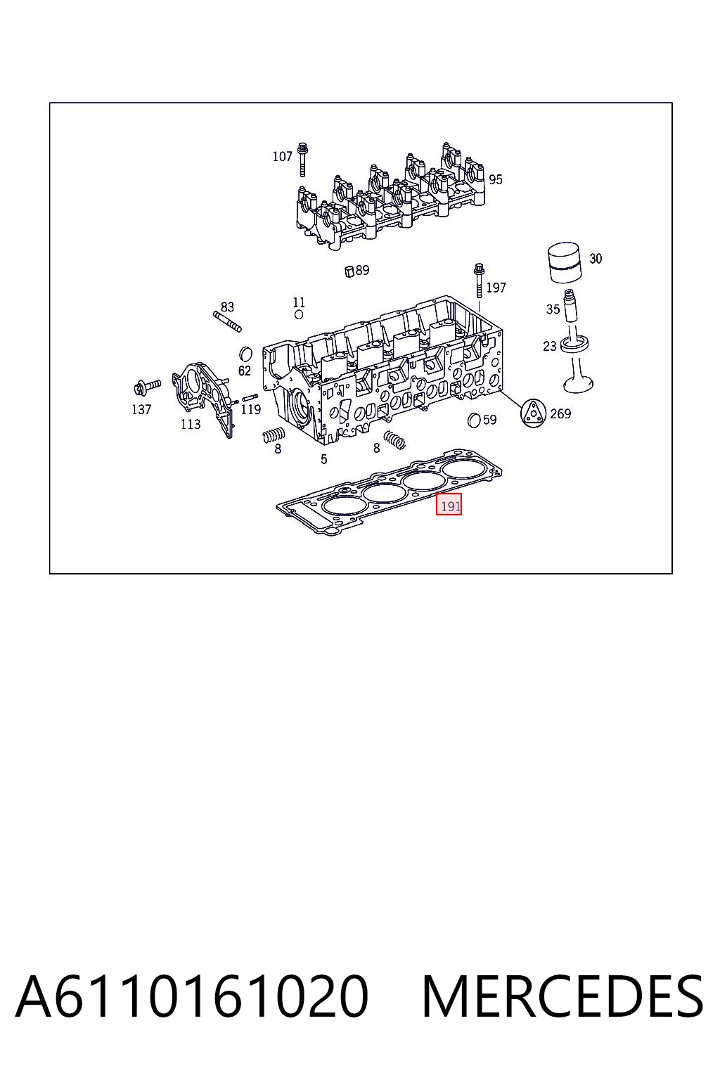 Empaque de culata para Mercedes E  (W211)