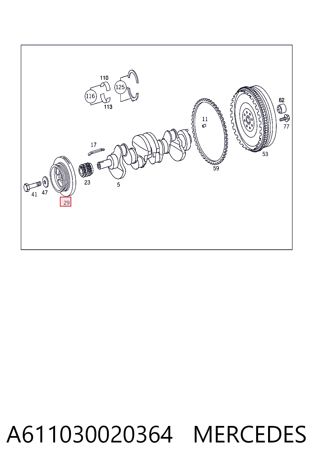 Polea dámper para Mercedes E (W211)