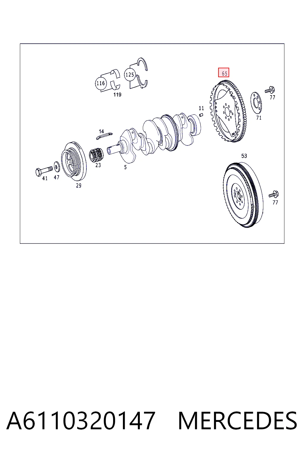 Volante motor K05080065AA Fiat/Alfa/Lancia
