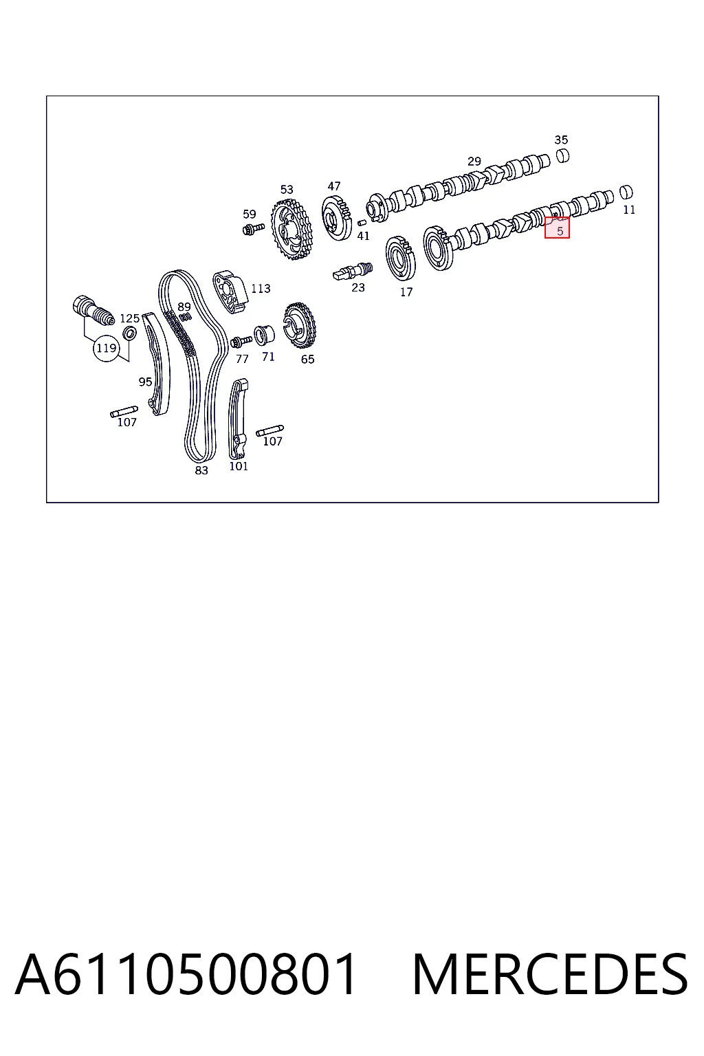 Árboles de levas Mercedes E sedán (W210) (1995 - 2002) precio, desde 164,47 EUR