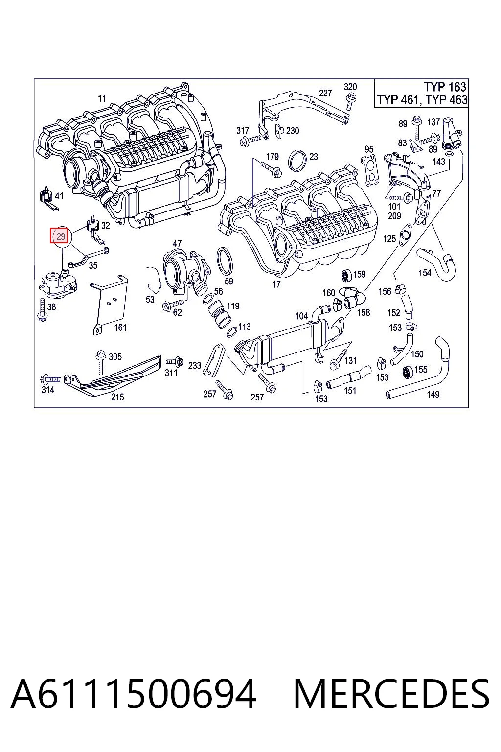 A6111500694 Mercedes