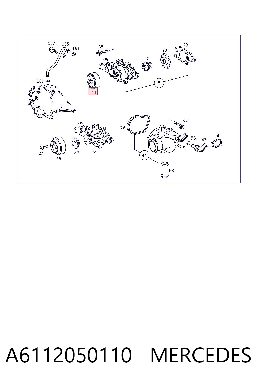 Comprar Polea de la bomba de agua Mercedes V  638 a bajo precio