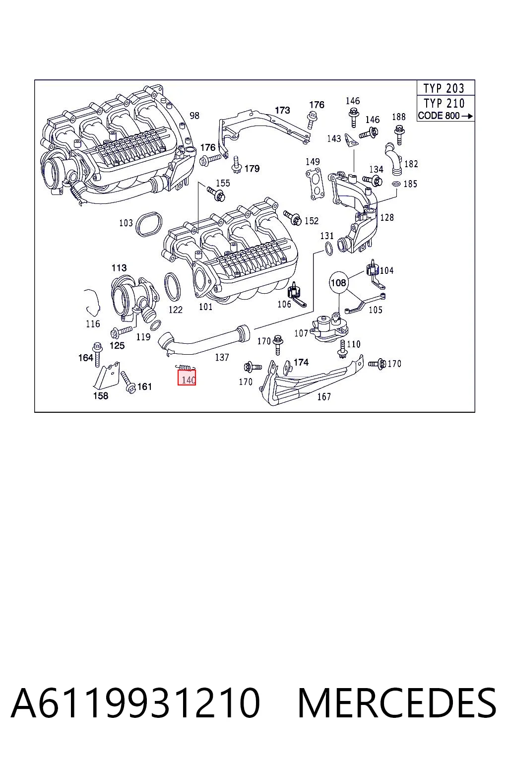 A6119931210 Mercedes