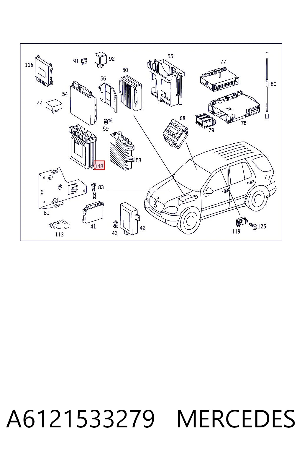 Unidad de control del motor  Mercedes ML/GLE SUV (W163) (1998 - 2005) precio, desde 133,58 EUR