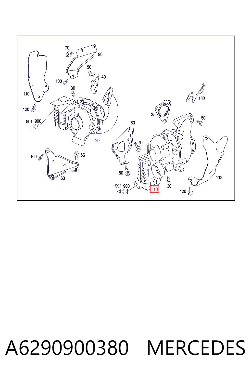 Turbocompresor MERCEDES A6290900380