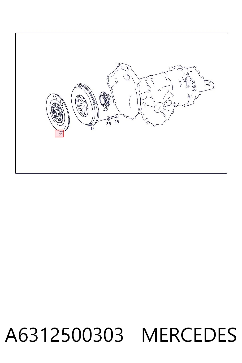 Disco de embrague para Mercedes 100 631