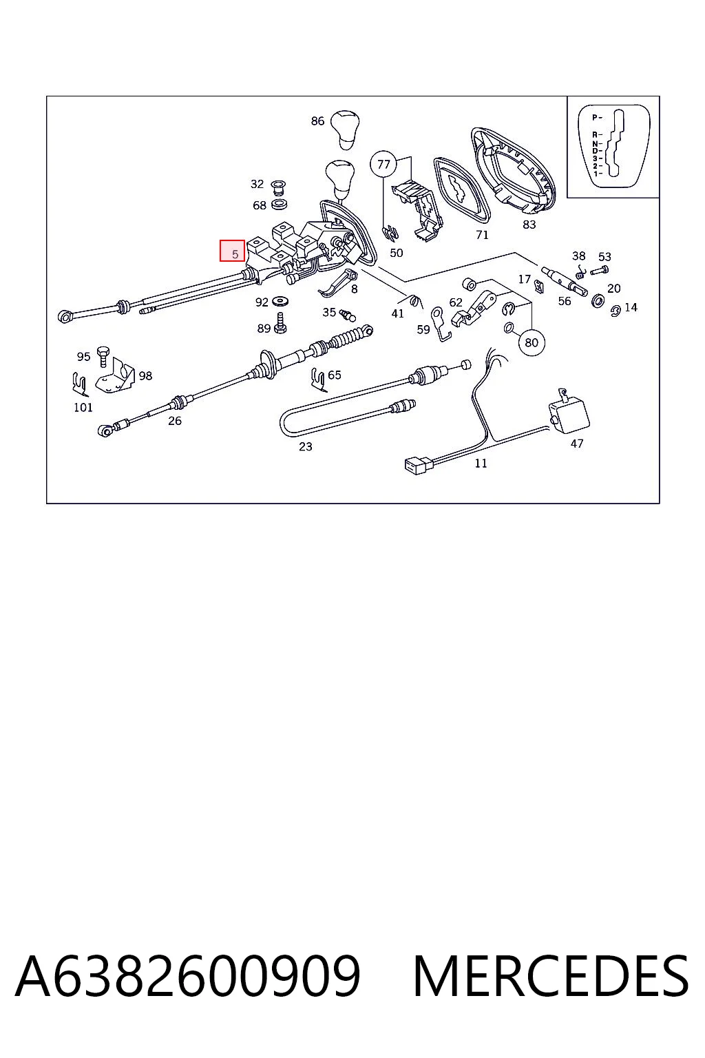 Comprar Palanca de cambios Mercedes Vito I 638