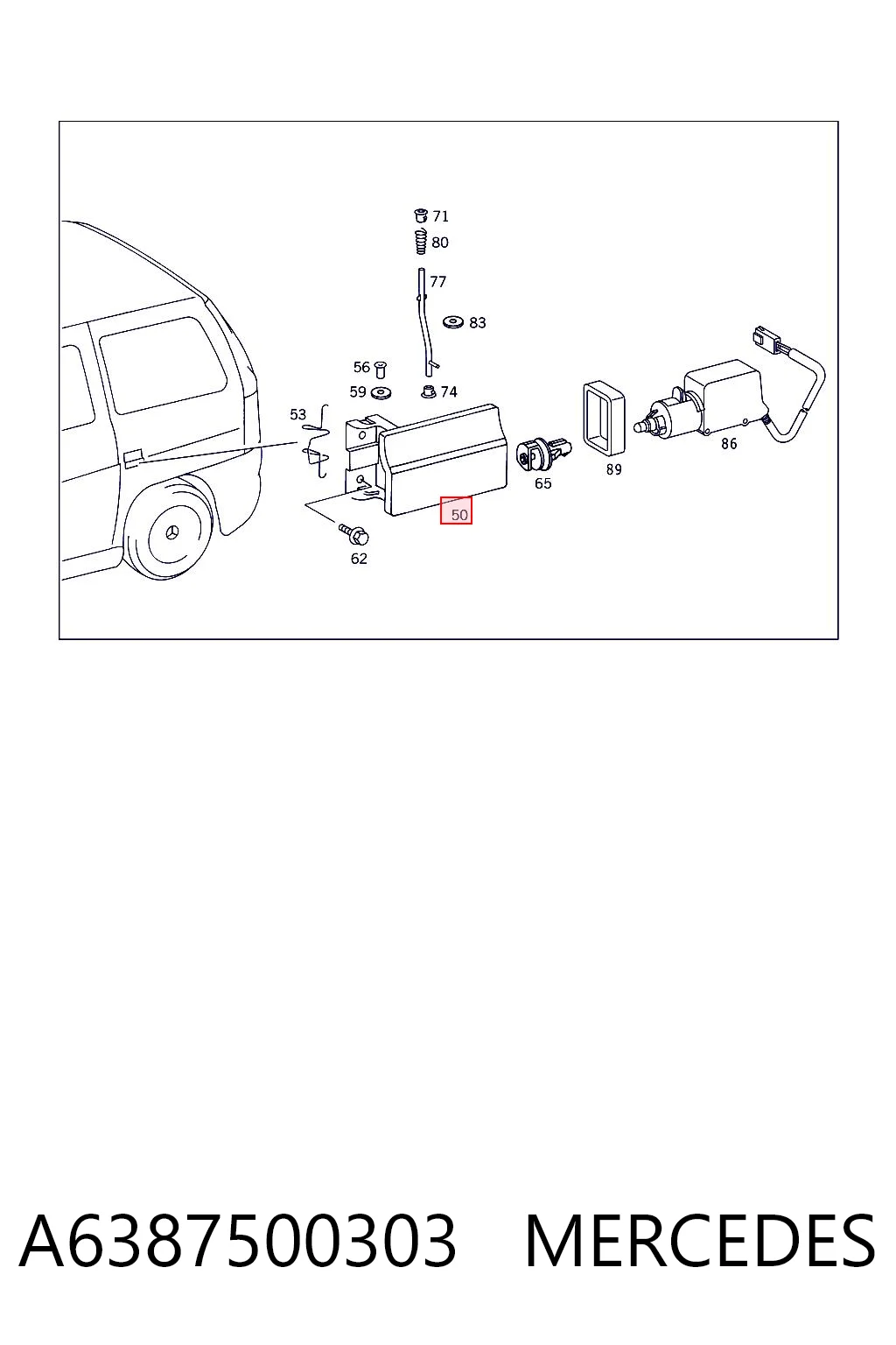 Comprar Tapa del depósito de combustible Mercedes Vito  638 a bajo precio