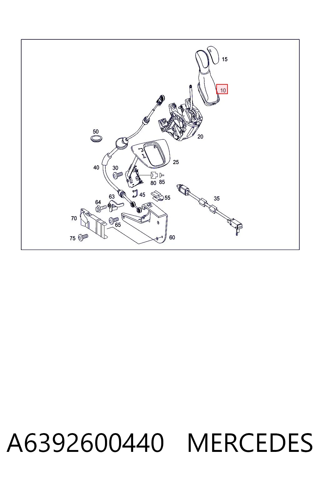 Comprar Palanca de cambios Mercedes Vito  639 a bajo precio