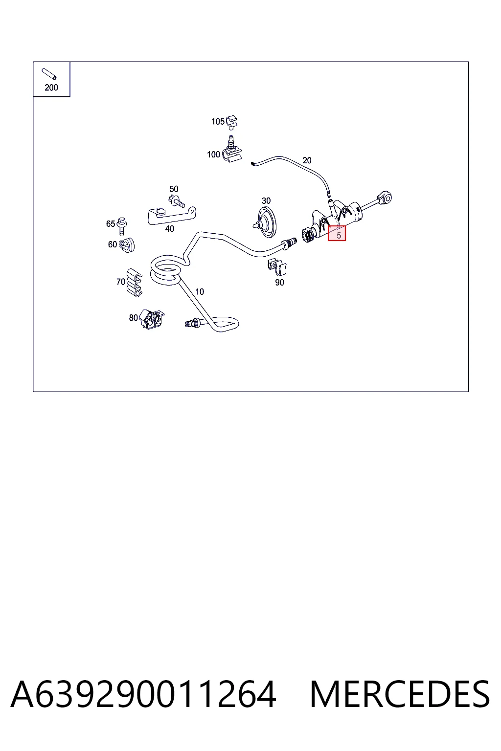 Cilindro maestro de embrague para Mercedes Viano W639