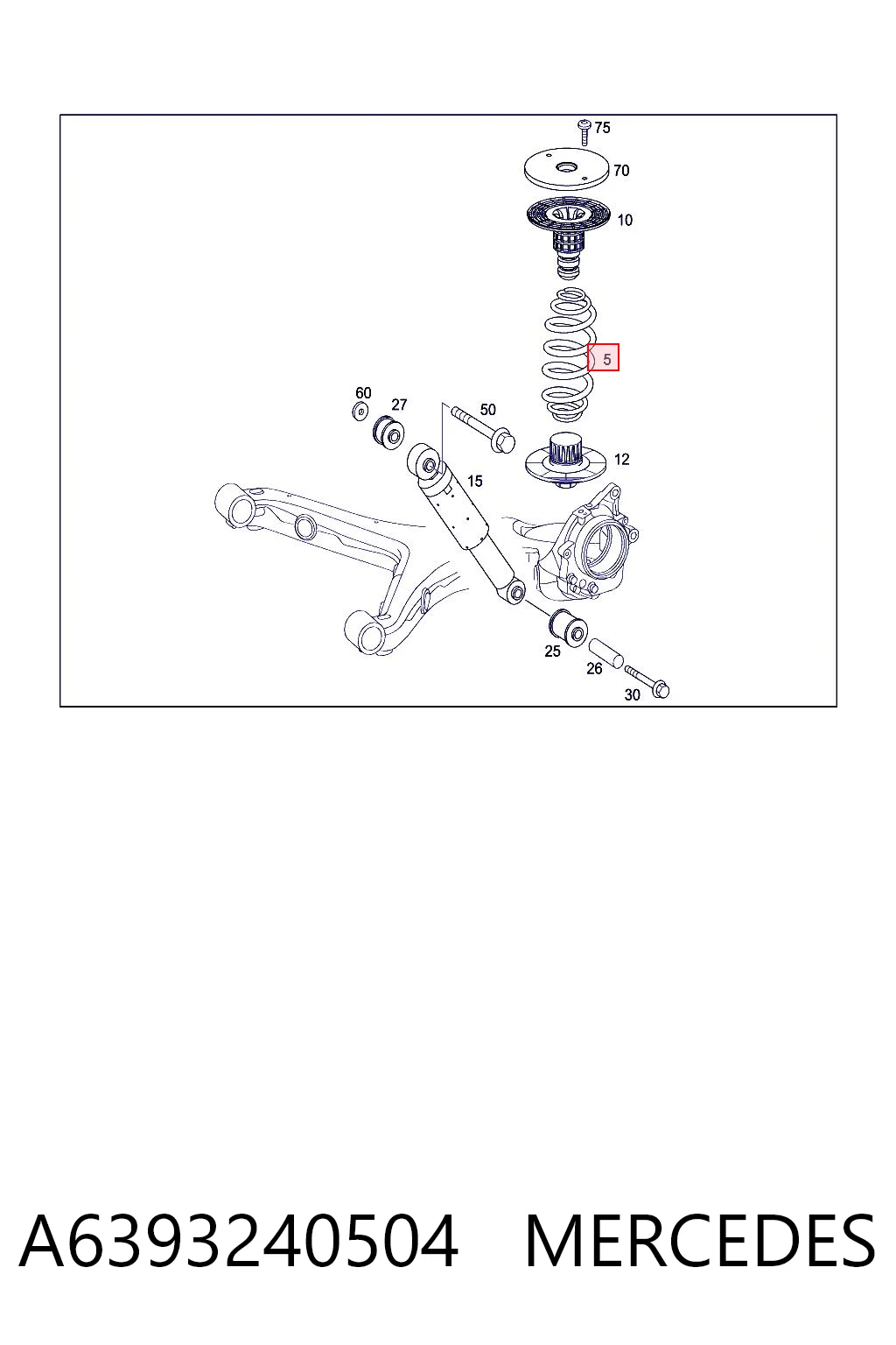 Muelle de suspensión Vito  furgoneta (2003-2014) original desde 53,94 €