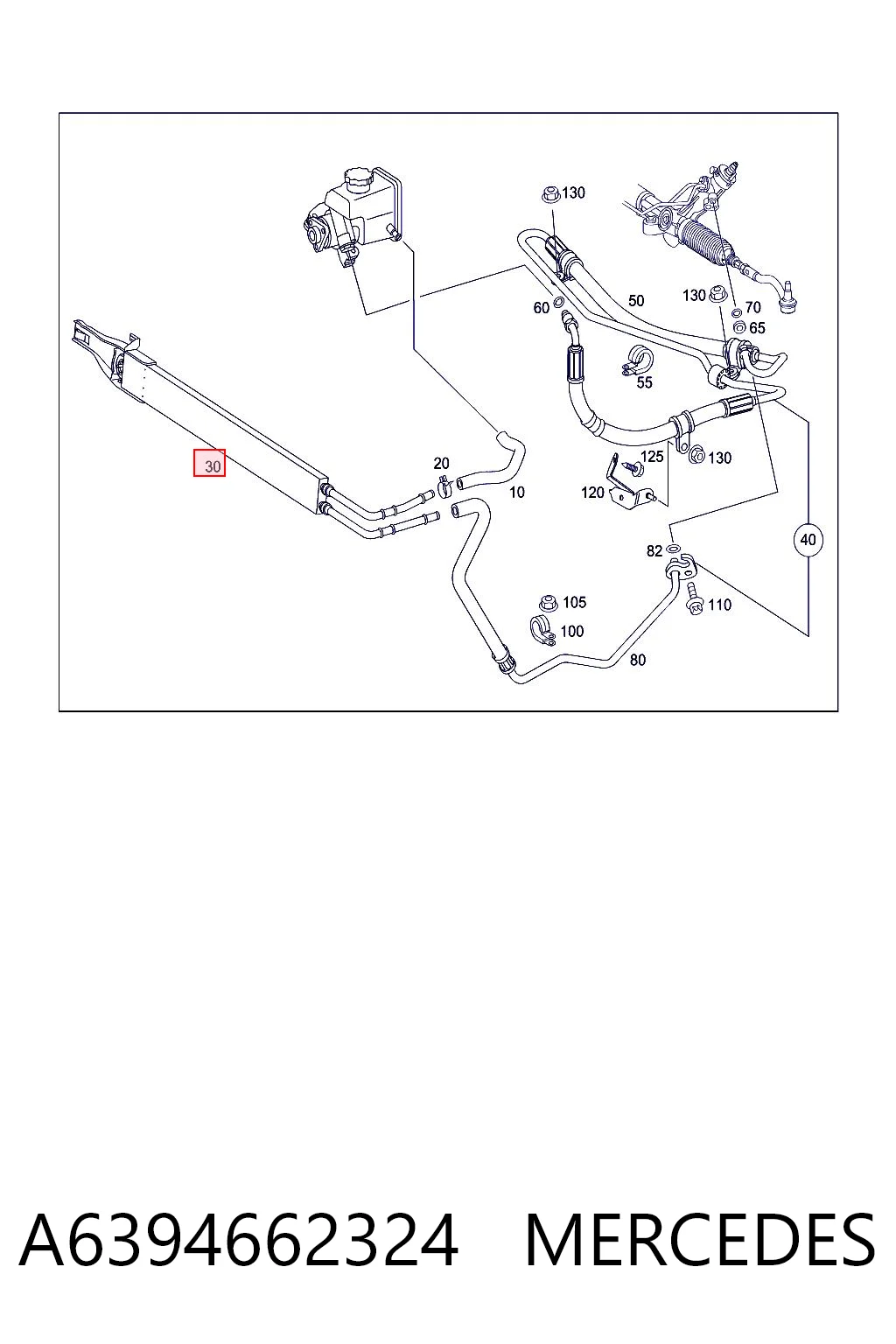 Radiador de dirección asistida A6394662324 MERCEDES