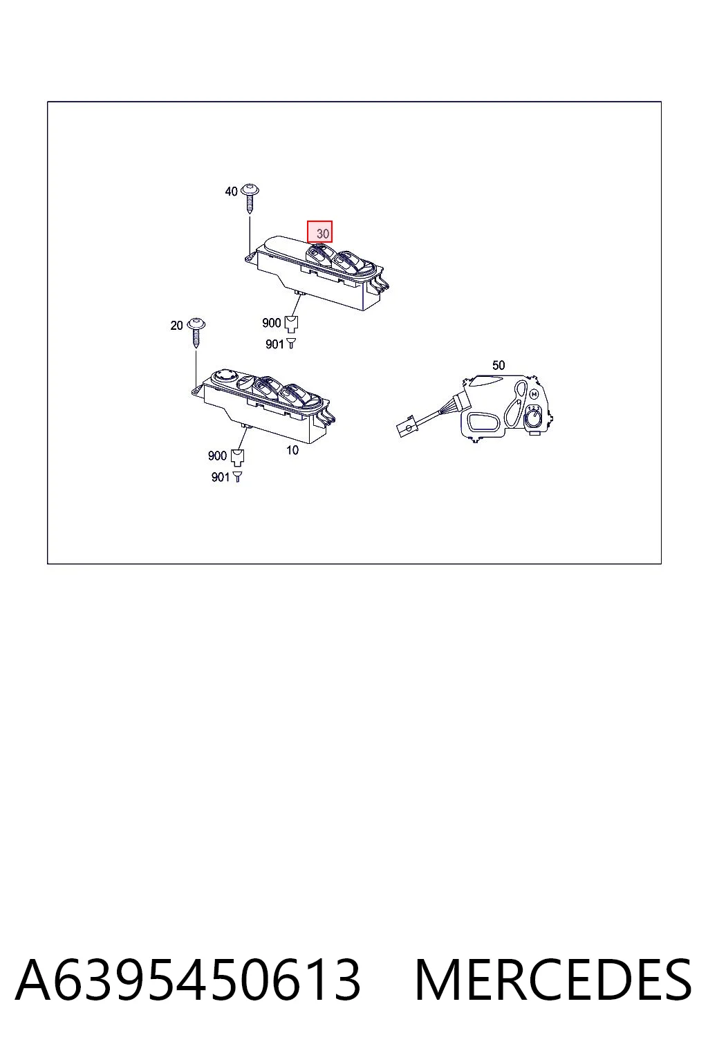 A6395450613 Mercedes Unidad de control de elevalunas delantero derecho