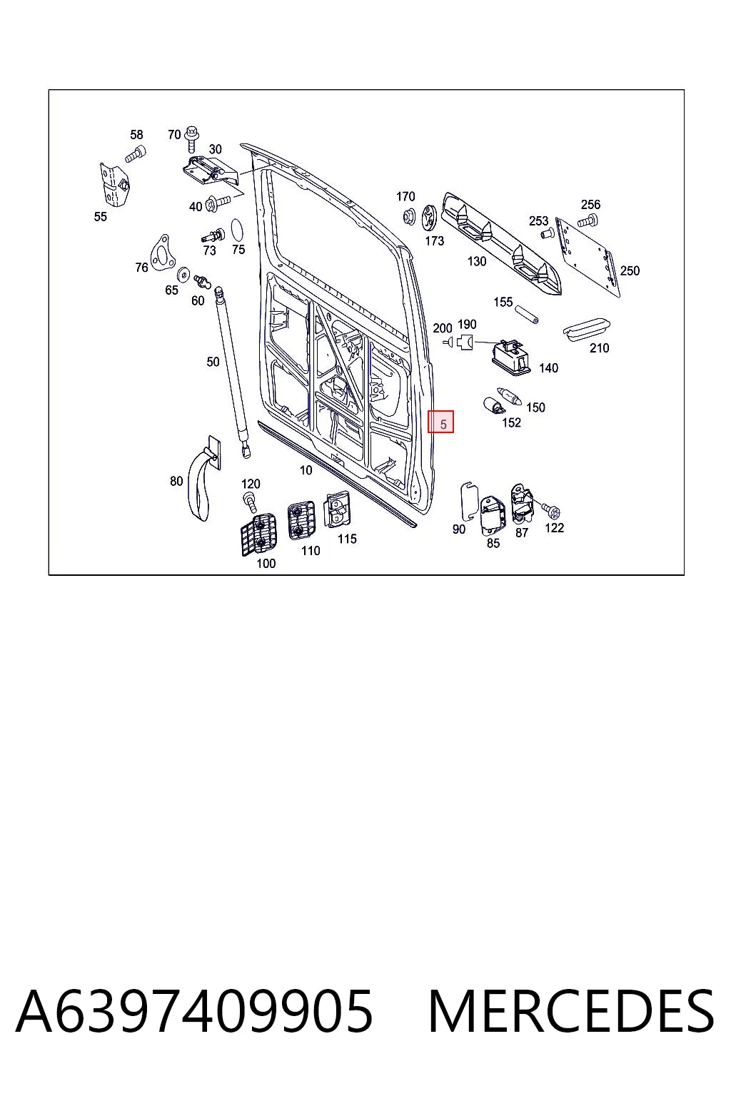 Porton trasero Mercedes Vito  (2003-2014)