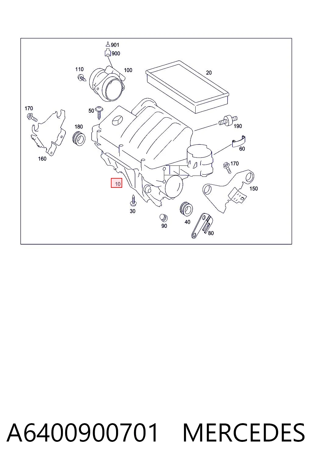 Comprar Caja del filtro de aire Mercedes B  W245 a bajo precio