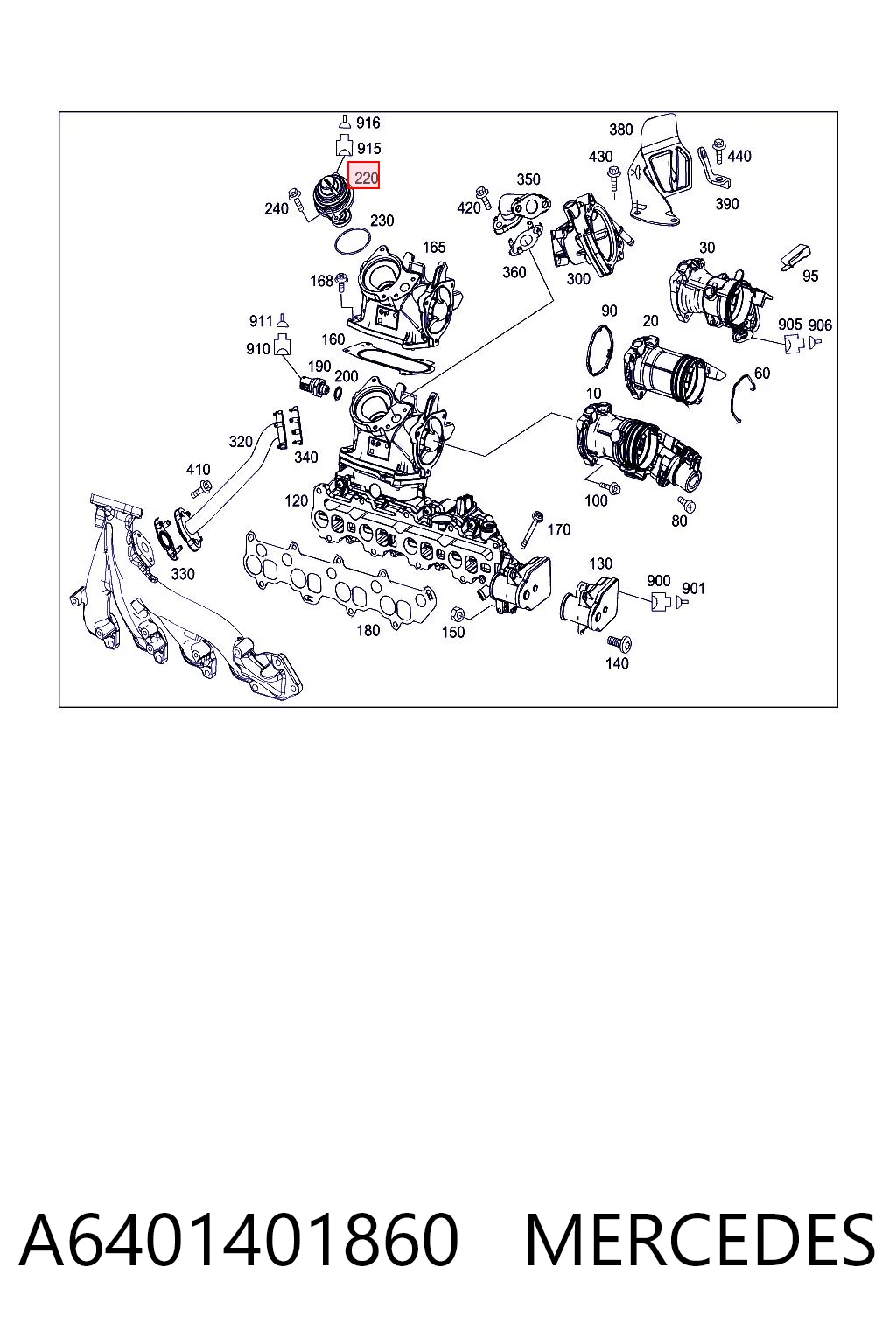 A6401401860 Mercedes Válvula EGR
